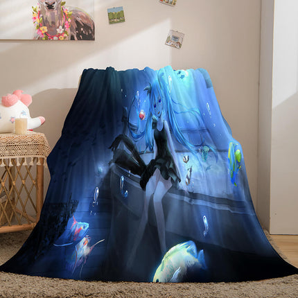 Hatsune Miku Flannel Blanket Cosplay Throw Blanket