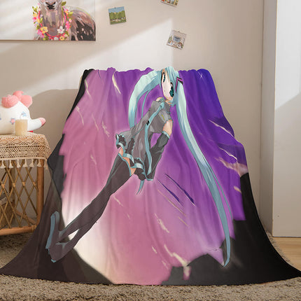 Hatsune Miku Flannel Blanket Cosplay Throw Blanket