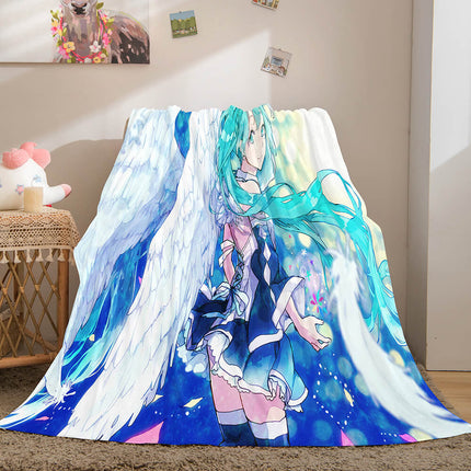 Hatsune Miku Flannel Blanket Cosplay Throw Blanket