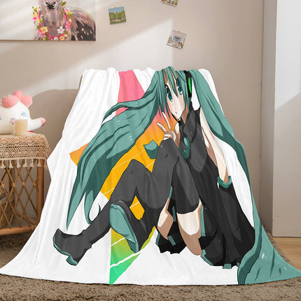 Hatsune Miku Flannel Blanket Cosplay Throw Blanket
