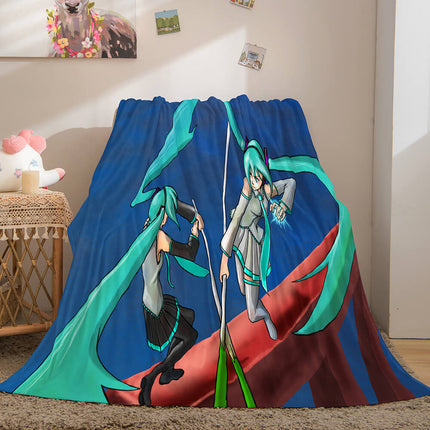 Hatsune Miku Flannel Blanket Cosplay Throw Blanket