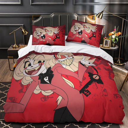 Hazbin Hotel Bedding Set Duvet Cover Without Filler