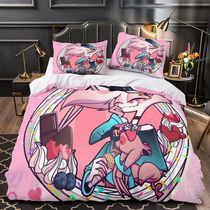 Hazbin Hotel Bedding Set Duvet Cover Without Filler