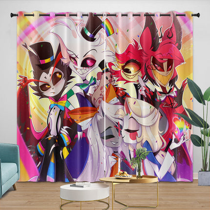 Hazbin Hotel Curtains Blackout Window Drapes