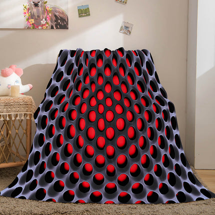 Honeycomb Shape Flannel Fleece Throw Blanket