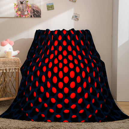 Honeycomb Shape Flannel Fleece Throw Blanket