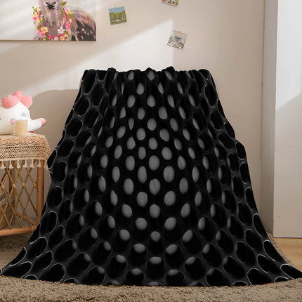 Honeycomb Shape Flannel Fleece Throw Blanket