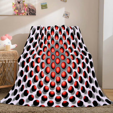 Honeycomb Shape Flannel Fleece Throw Blanket