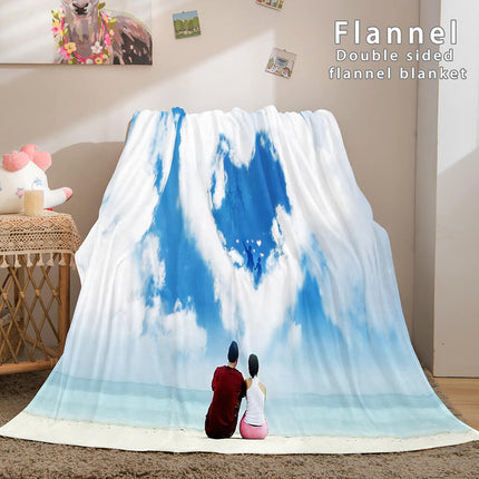 I LOVE You Bed Blanket Soft Flannel Blanket