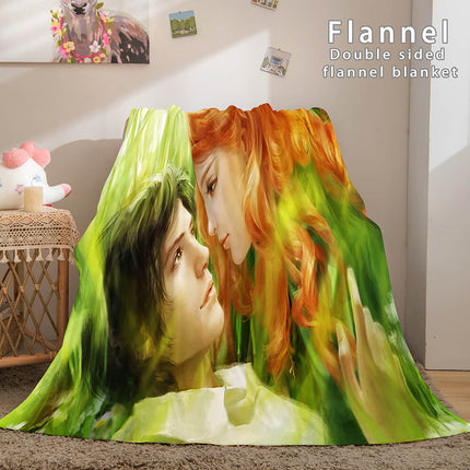 I LOVE You Bed Blanket Soft Flannel Blanket