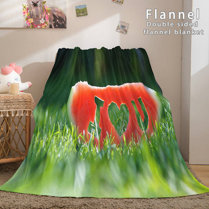 I LOVE You Bed Blanket Soft Flannel Blanket