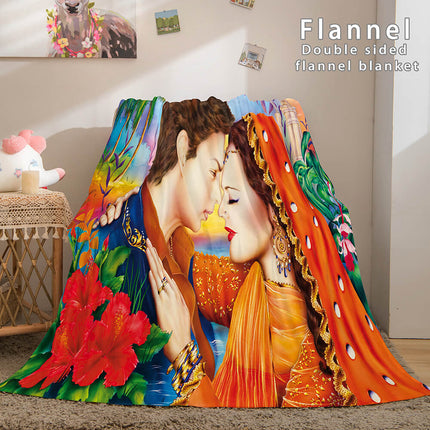 I LOVE You Bed Blanket Soft Flannel Blanket