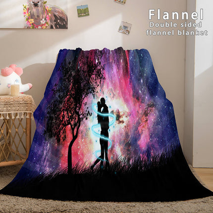 I LOVE You Bed Blanket Soft Flannel Blanket