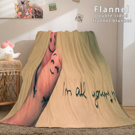 I LOVE You Bed Blanket Soft Flannel Blanket
