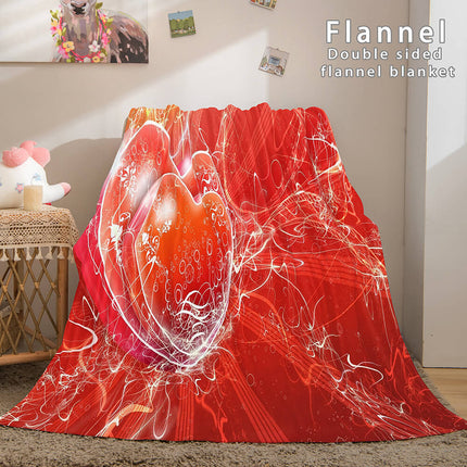 I LOVE You Bed Blanket Soft Flannel Blanket