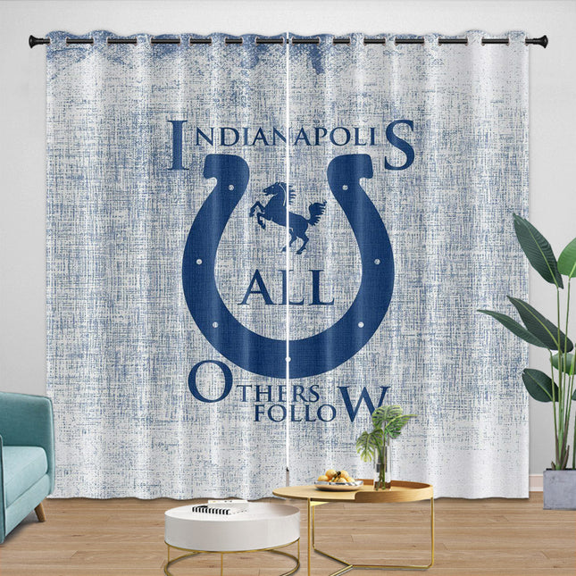 Indianapolis Colts Curtains Blackout Window Drapes Room Decoration