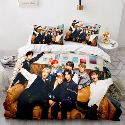 JYP Stray Kids Cosplay Soft Bedding Sets Quilt Covers Without Filler