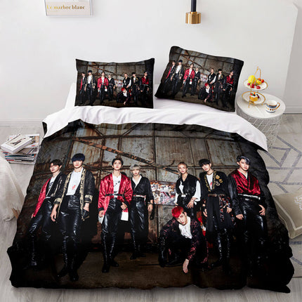 JYP Stray Kids Cosplay Soft Bedding Sets Quilt Covers Without Filler