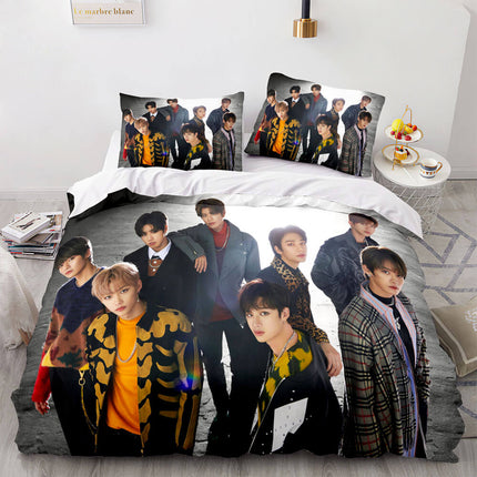 JYP Stray Kids Cosplay Soft Bedding Sets Quilt Covers Without Filler