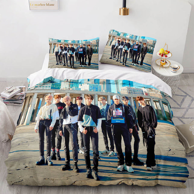 JYP Stray Kids Cosplay Soft Bedding Sets Quilt Covers Without Filler