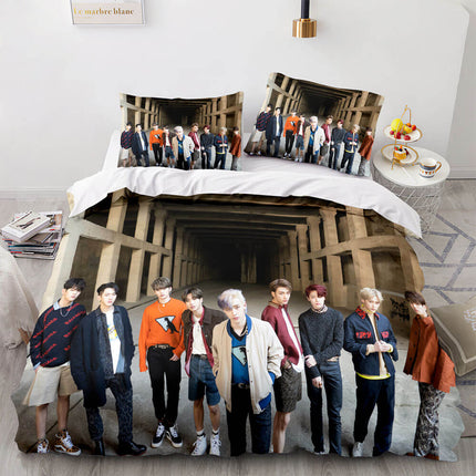 JYP Stray Kids Cosplay Soft Bedding Sets Quilt Covers Without Filler