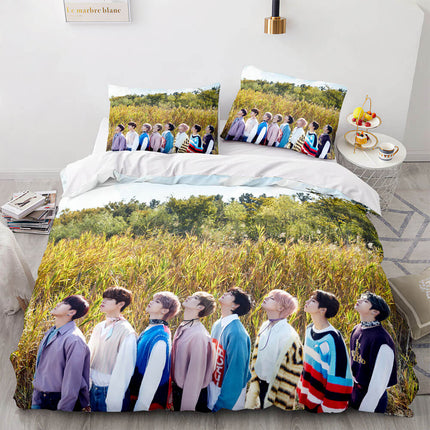 JYP Stray Kids Cosplay Soft Bedding Sets Quilt Covers Without Filler