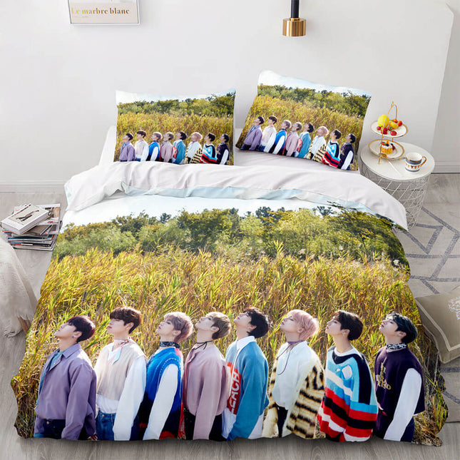 JYP Stray Kids Cosplay Soft Bedding Sets Quilt Covers Without Filler