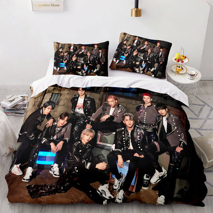 JYP Stray Kids Cosplay Soft Bedding Sets Quilt Covers Without Filler