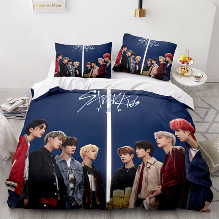 JYP Stray Kids Cosplay Soft Bedding Sets Quilt Covers Without Filler