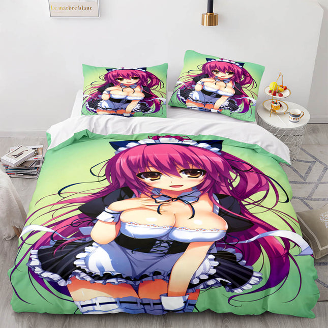 Japan Anime Maid Cosplay Bedding Sets Quilt Covers Without Filler