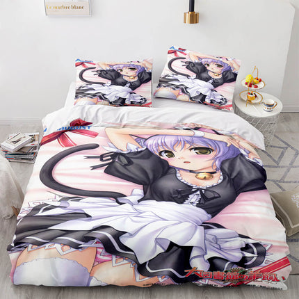 Japan Anime Maid Cosplay Bedding Sets Quilt Covers Without Filler