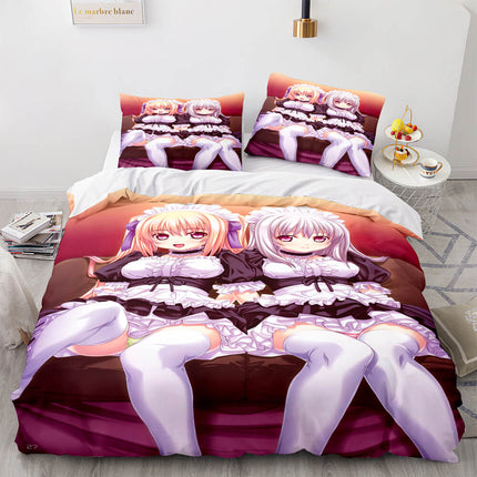 Japan Anime Maid Cosplay Bedding Sets Quilt Covers Without Filler