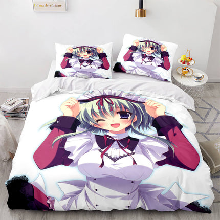 Japan Anime Maid Cosplay Bedding Sets Quilt Covers Without Filler