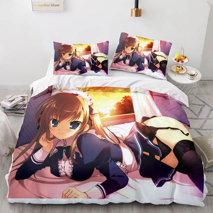 Japan Anime Maid Cosplay Bedding Sets Quilt Covers Without Filler