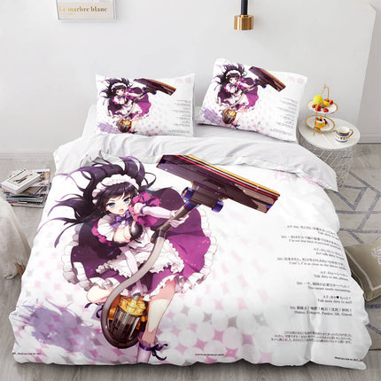 Japan Anime Maid Cosplay Bedding Sets Quilt Covers Without Filler