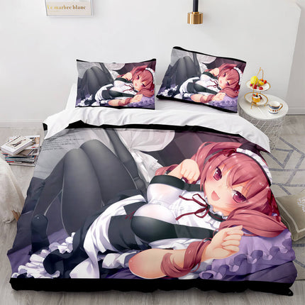 Japan Anime Maid Cosplay Bedding Sets Quilt Covers Without Filler