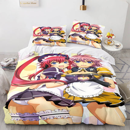 Japan Anime Maid Cosplay Bedding Sets Quilt Covers Without Filler