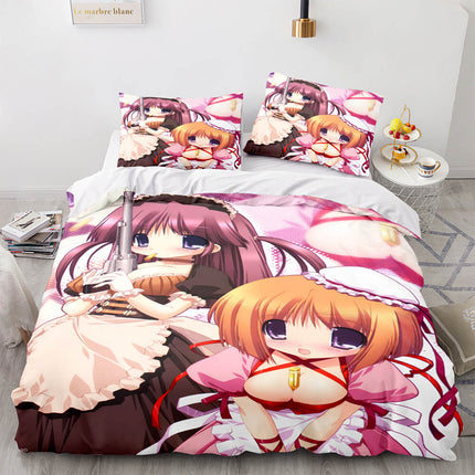 Japan Anime Maid Cosplay Bedding Sets Quilt Covers Without Filler