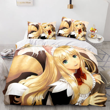Japan Anime Maid Cosplay Bedding Sets Quilt Covers Without Filler