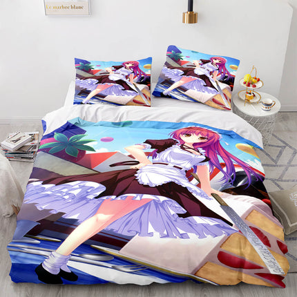 Japan Maid Bedding Set Cosplay Quilt Covers Room Decoration