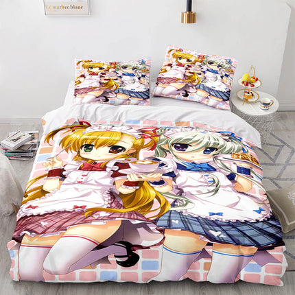 Japan Maid Bedding Set Cosplay Quilt Covers Room Decoration