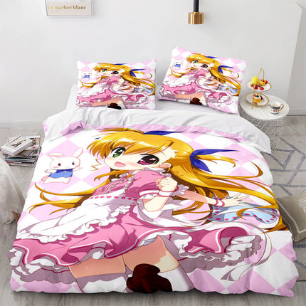 Japan Maid Bedding Set Cosplay Quilt Covers Room Decoration