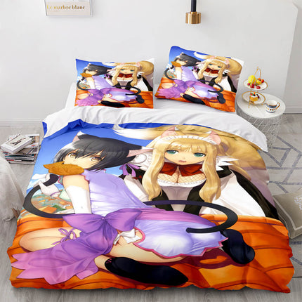 Japan Maid Bedding Set Cosplay Quilt Covers Room Decoration