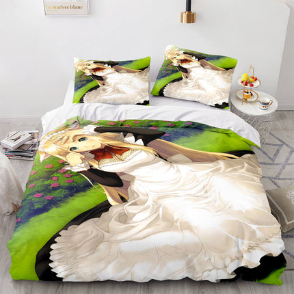 Japan Maid Bedding Set Cosplay Quilt Covers Room Decoration