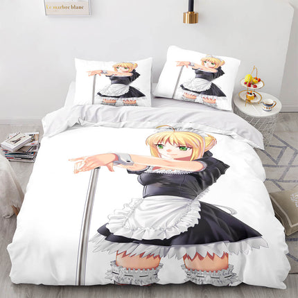 Japan Maid Bedding Set Cosplay Quilt Covers Room Decoration