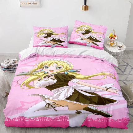 Japan Maid Bedding Set Cosplay Quilt Covers Room Decoration