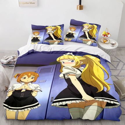 Japan Maid Cute Loli Cosplay Bedding Set Quilt Covers Without Filler