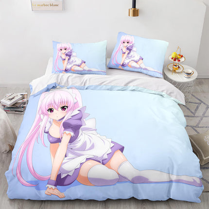 Japan Maid Cute Loli Cosplay Bedding Set Quilt Covers Without Filler