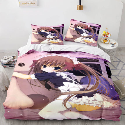 Japan Maid Cute Loli Cosplay Bedding Set Quilt Covers Without Filler