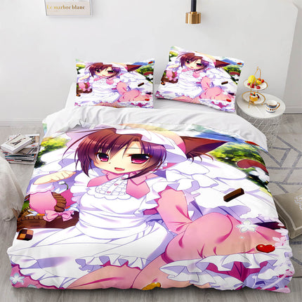 Japan Maid Cute Loli Cosplay Bedding Set Quilt Covers Without Filler